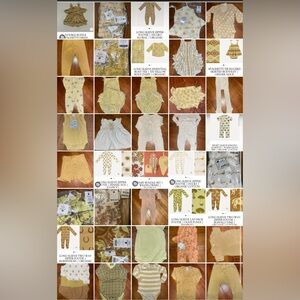 46 piece nb - 0-3 3-6 6- 6-12 Mo bundle bamboo organic cotton modal yellow cream